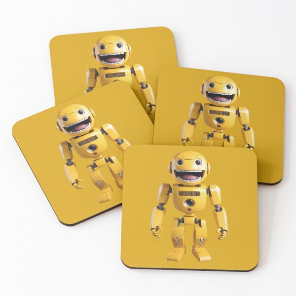 Item preview, Smiling Yellow Robot | Funny Robot Design for Tech Lovers designed and sold by Mementium.