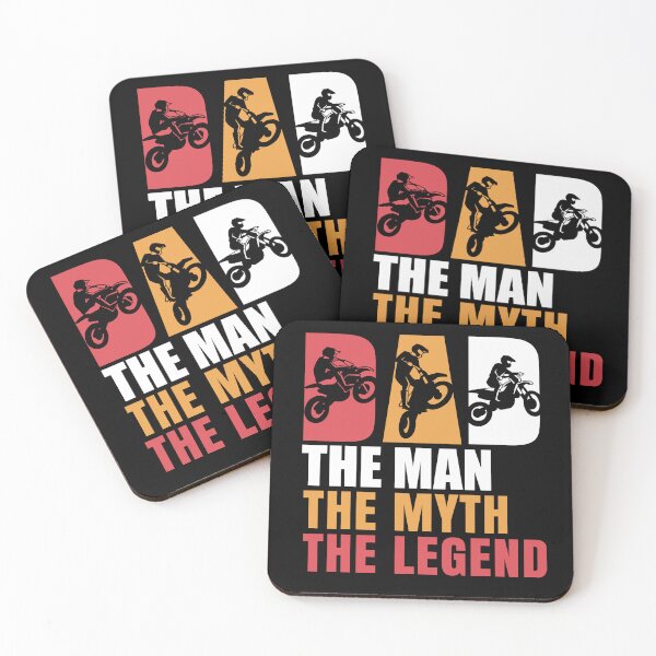 Item preview, Dad The Man The Myth The Legend Motocross Biker  designed and sold by Pubi.