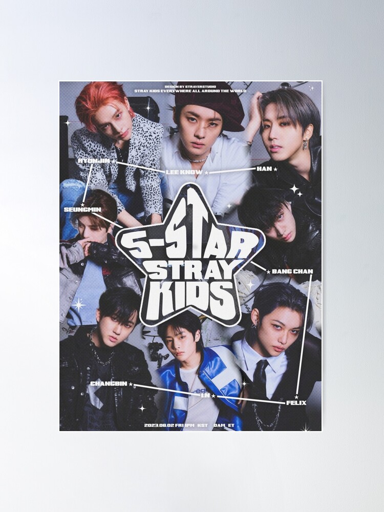 Σtray Kids 5STAR SKZ 스트레이 키즈 3RACHA ot8 members poster
