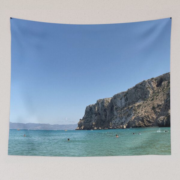 Item preview, Landscape of a rocky Mediterranean beach  designed and sold by Donutlovers.