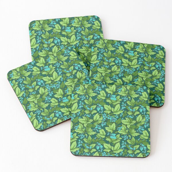 Item preview, Green leaves foliage nature pattern  designed and sold by florallover444.