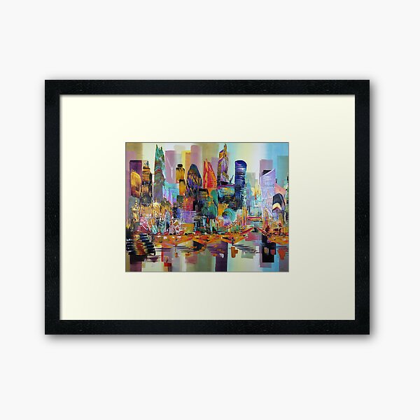 NEW 2018 BIG London City Skyline 387 Framed Art Print