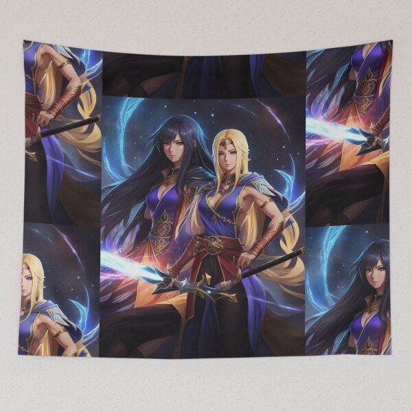 Item preview, Magical  female Wizard poster art designed and sold by Vintage Designs +.