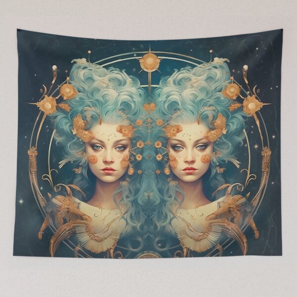 Item preview, Astro Twins Unite: Gemini Zodiac Fun for the Witty and Wonderfully Versatile Stargazers! designed and sold by Silverstormer.