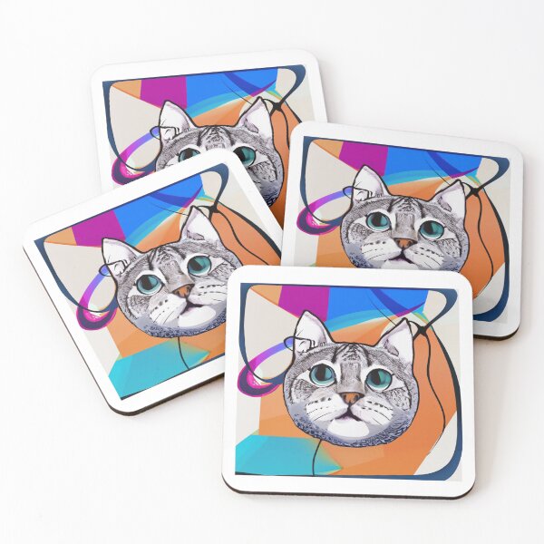 Item preview, Abstract Artsy Cat designed and sold by SaturnSix.