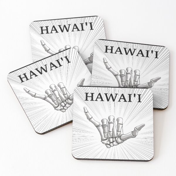 Item preview, shaka skelly square - hang loose - hawaii designed and sold by AlohaAether.