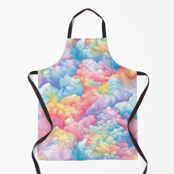 Item preview, Watercolour Rainbow Clouds Seamless Pattern designed and sold by PatternStudios.