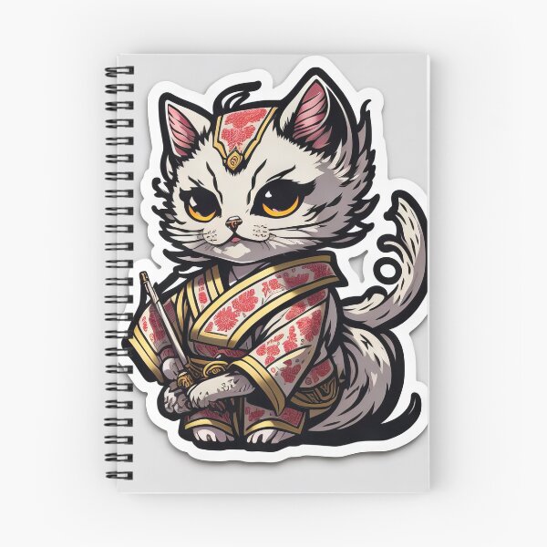 Item preview, Cute Animal Sticker - Kimono Kitty designed and sold by ROBIN MACGREGOR.
