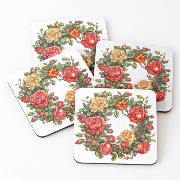 Item preview, Roses Wreath Clipart, Romantic Blooms, Elegant Florals, Classic Roses, Floral Delight, Timeless Beauty, Petal Perfection designed and sold by CoolorPainting.