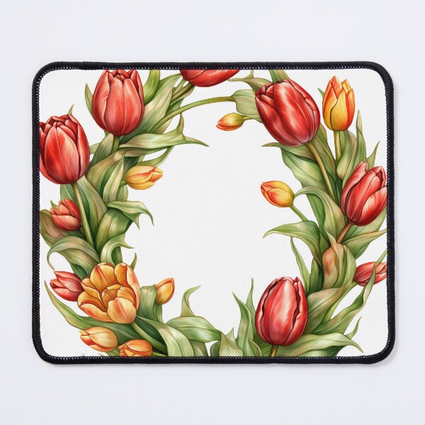 Item preview, Tulips Wreath Clipart, Vibrant Blooms, Spring Florals, Colorful Tulips, Fresh Bouquet, Cheerful Flowers, Garden Charm designed and sold by CoolorPainting.