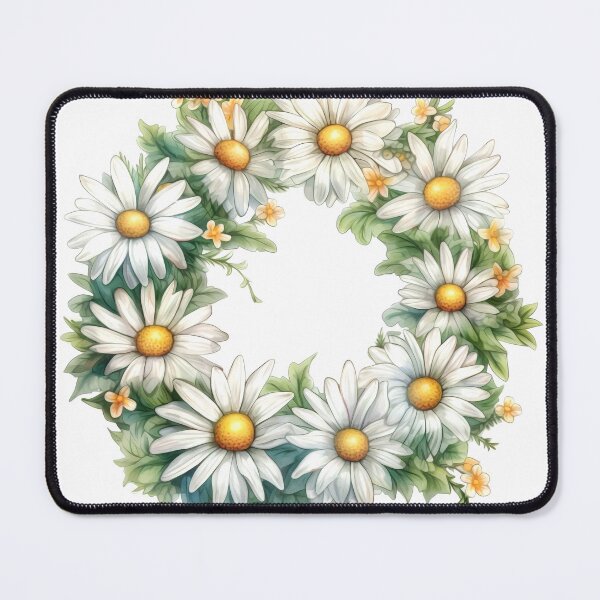 Item preview, Daisies Wreath Clipart, Whimsical Blooms, Daisy Delight, Playful Florals, Sunny Bouquet, Innocent Beauty, Petal Power designed and sold by CoolorPainting.