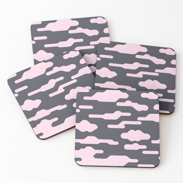 Item preview, Abstract Pink Clouds on Gray designed and sold by calibrit.