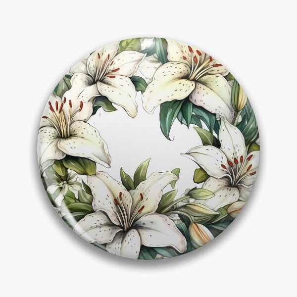 Item preview, Lilies Wreath Clipart, Majestic Blooms, Graceful Florals, Exquisite Lilies, Fragrant Bouquet, Elegant Beauty, Timeless Charm designed and sold by CoolorPainting.