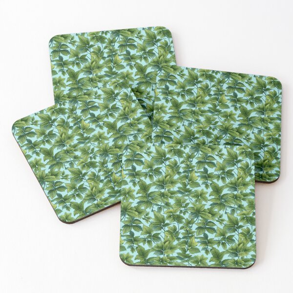 Item preview, Green leaves foliage nature pattern  designed and sold by florallover444.