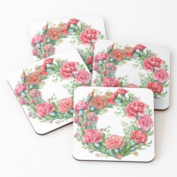Item preview, Carnations Wreath Clipart, Classic Blooms, Versatile Florals, Timeless Carnations, Textured Bouquet, Delicate Petals, Lasting Beauty designed and sold by CoolorPainting.