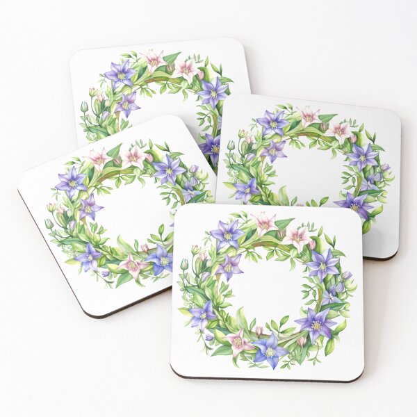 Item preview, Bellflowers Wreath Clipart, Delicate Blooms, Whimsical Florals, Charming Bellflowers, Fairy Garden, Graceful Beauty, Enchanting Charm designed and sold by CoolorPainting.