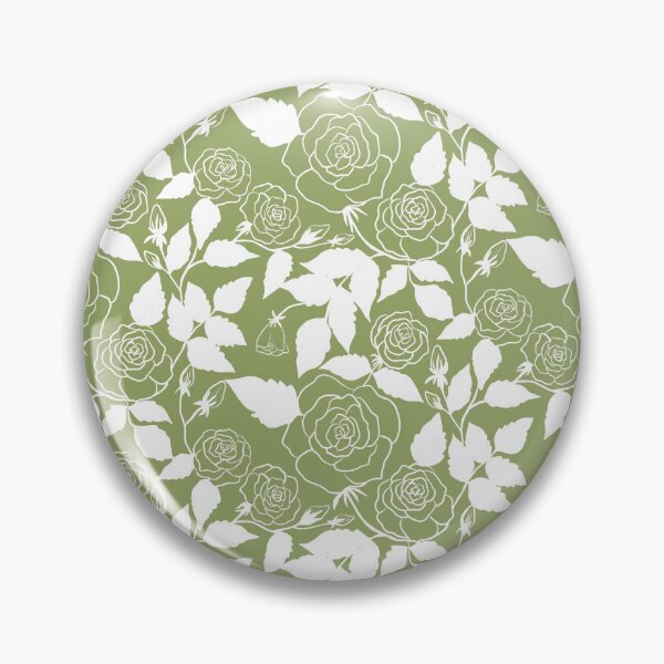 Item preview, The rose garden on sage green designed and sold by PrettywithColor.