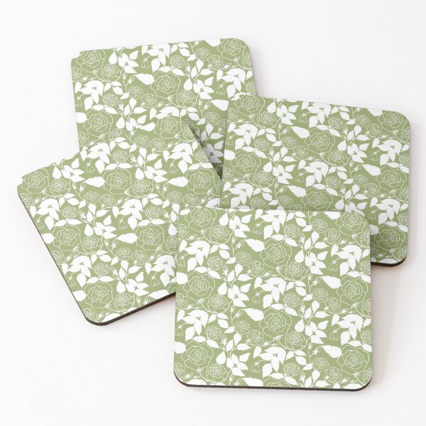 Item preview, The rose garden on sage green designed and sold by PrettywithColor.