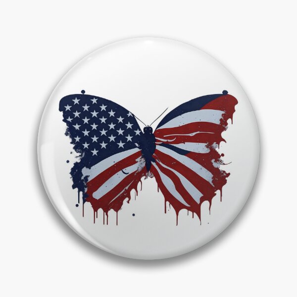 Item preview, 4th of July butterfly in the color of the American flag designed and sold by jkrphoto.