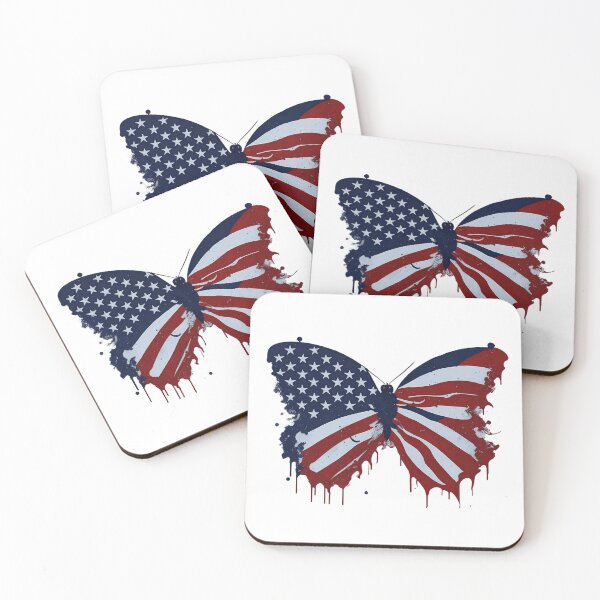 Item preview, 4th of July butterfly in the color of the American flag designed and sold by jkrphoto.