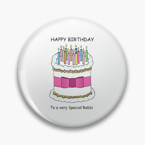 Artikelvorschau, Alles Gute zum Geburtstag Rabbi Cartoon Kuchen und Kerzen entworfen und verkauft von KateTaylor.