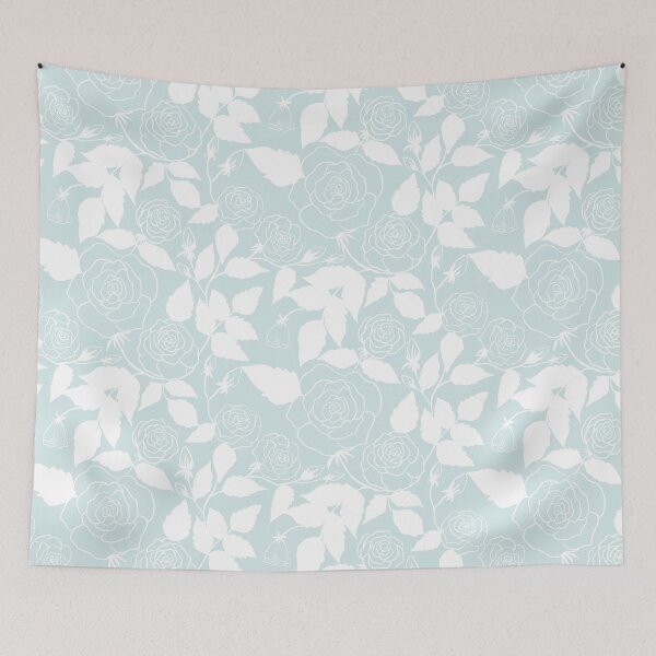 Item preview, The rose garden on light blue designed and sold by PrettywithColor.