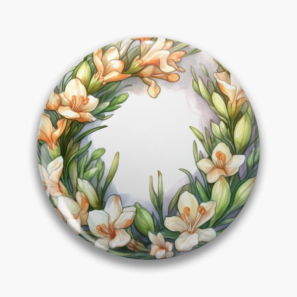 Item preview, Freesias Wreath Clipart, Fragrant Blooms, Sweet Florals, Lovely Freesias, Scented Bouquet, Delicate Beauty, Petal Perfection designed and sold by CoolorPainting.