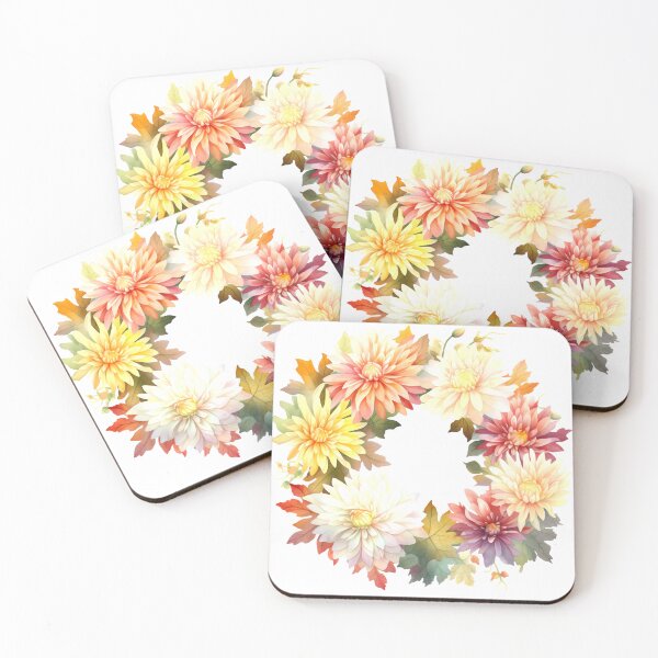 Item preview, Chrysanthemums Wreath Clipart, Autumn Blooms, Textured Florals, Charming Chrysanthemums, Seasonal Bouquet, Elegant Beauty, Lasting Charm designed and sold by CoolorPainting.