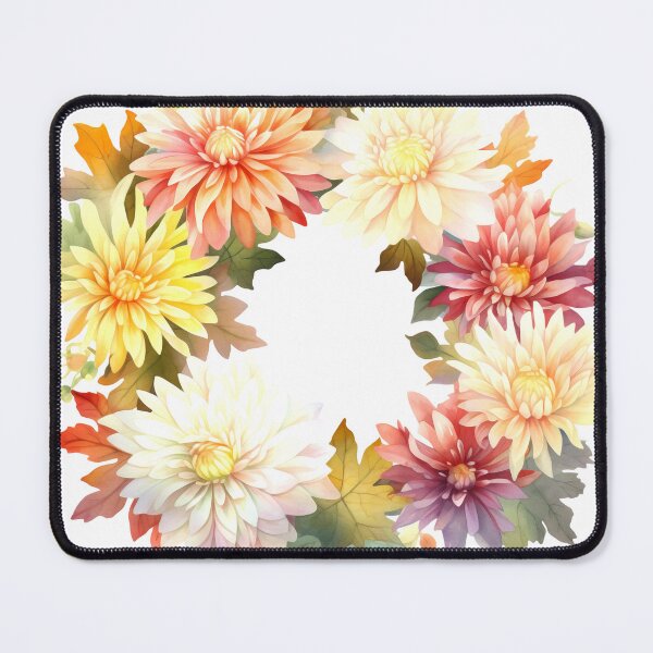 Item preview, Chrysanthemums Wreath Clipart, Autumn Blooms, Textured Florals, Charming Chrysanthemums, Seasonal Bouquet, Elegant Beauty, Lasting Charm designed and sold by CoolorPainting.