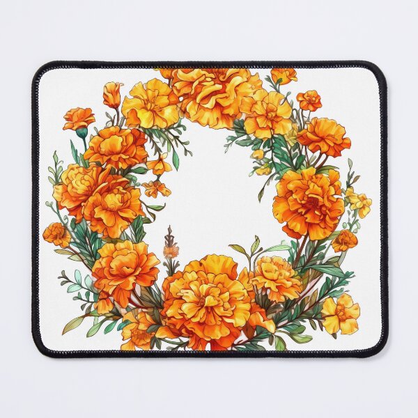 Item preview, Marigolds Wreath Clipart, Vibrant Blooms, Festive Florals, Bold Marigolds, Celebratory Bouquet, Colorful Delight, Playful Petals designed and sold by CoolorPainting.