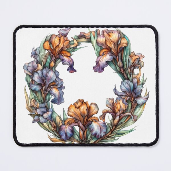 Item preview, Irises Wreath Clipart, Delicate Blooms, Vibrant Florals, Majestic Irises, Colorful Bouquet, Graceful Beauty, Petal Perfection designed and sold by CoolorPainting.