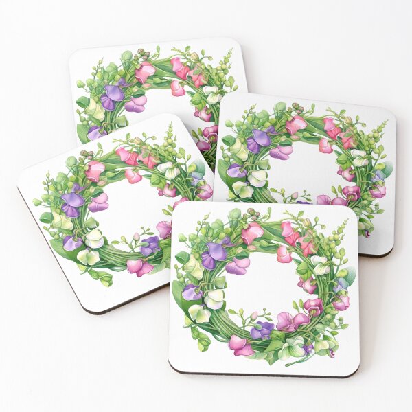 Item preview, Sweet Peas Wreath Clipart, Fragrant Blooms, Whimsical Florals, Sweet Peas, Garden Bouquet, Delicate Beauty, Petal Bliss designed and sold by CoolorPainting.
