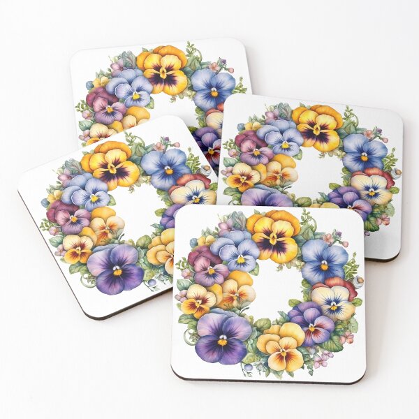 Item preview, Pansies Wreath Clipart, Cheerful Blooms, Colorful Florals, Playful Pansies, Spring Bouquet, Vibrant Delight, Petal Power designed and sold by CoolorPainting.