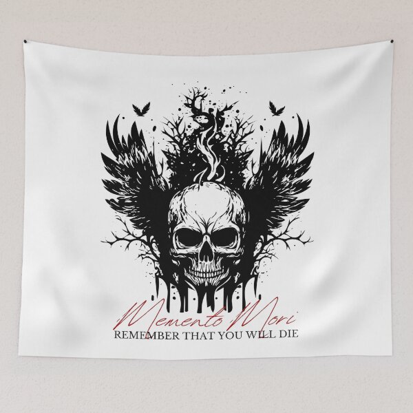 Item preview, memento mori designed and sold by addict2reading.