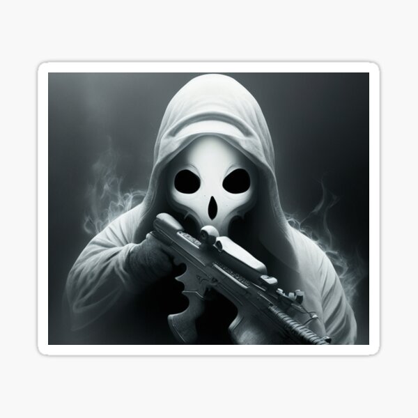 ghostface with gun, scream Sticker