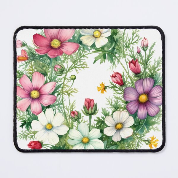 Item preview, Cosmos Wreath Clipart, Airy Blooms, Joyful Florals, Charming Cosmos, Summer Bouquet, Playful Petals, Garden Delight designed and sold by CoolorPainting.