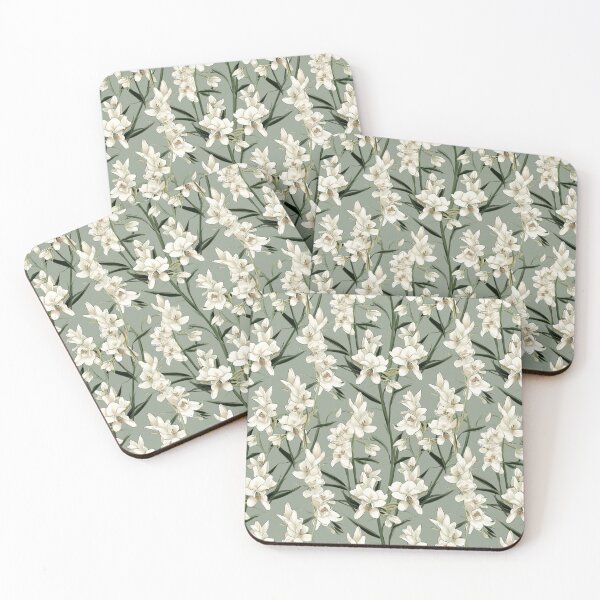 Item preview, Green leaves foliage nature pattern  designed and sold by florallover444.