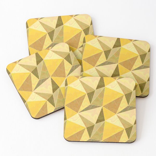 Item preview, Abstract gold and yellow 3d low polygonal marbled pattern designed and sold by Osting.