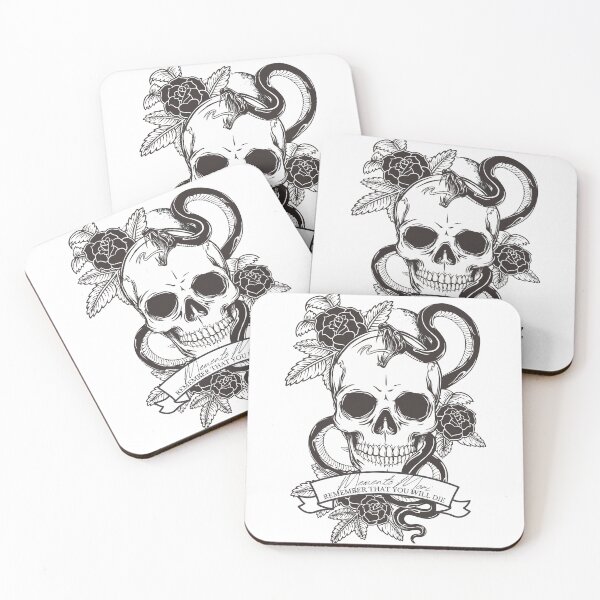 Item preview, memento mori designed and sold by addict2reading.