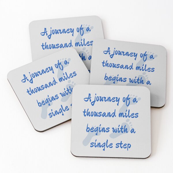 Item preview, A Journey Of A Thousand Miles Begins With A Single Step. Motivational Lao Tzu Quote designed and sold by Rebel-Design.