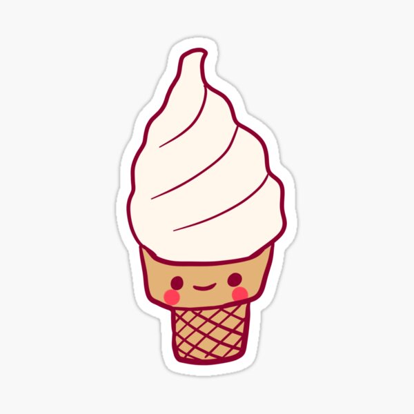 Item preview, Vanilla ice cream illustration  designed and sold by Mayarart.