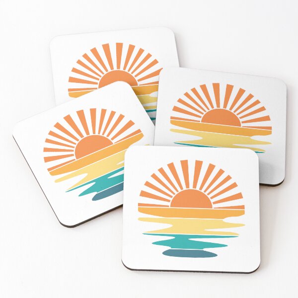Item preview, Retro Sunset Rays colorful sea artwork designed and sold by Color Concept.