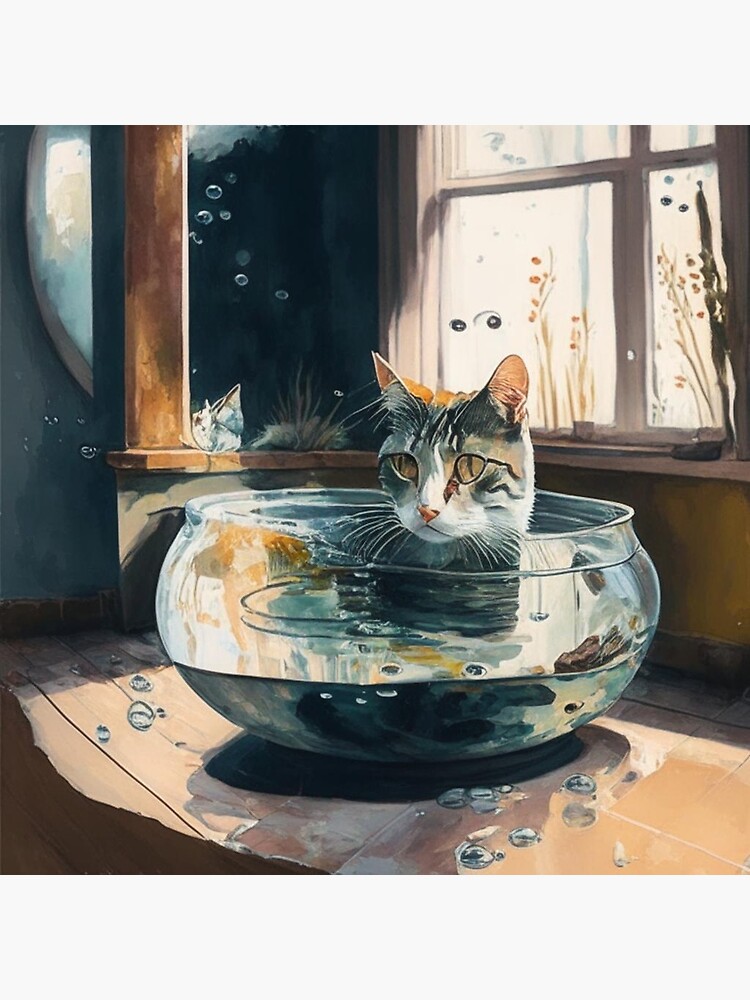 Fish bowl sale cover cat