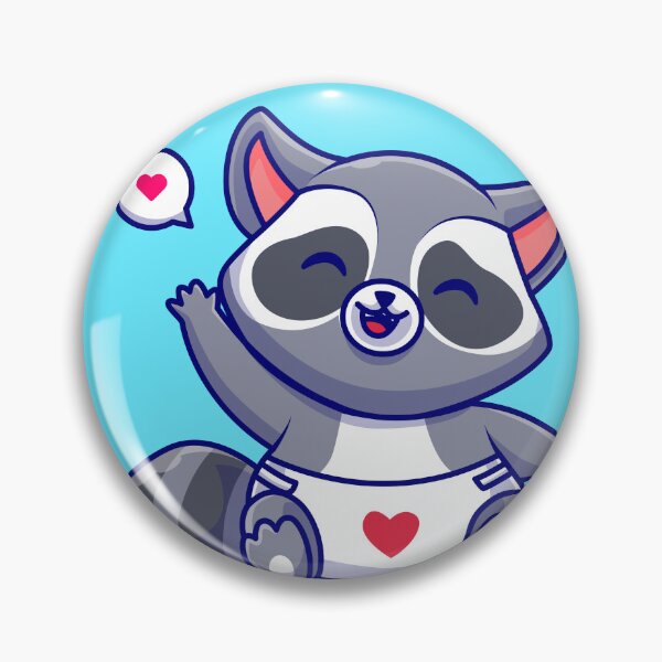 Item preview, cute-baby-raccoon-waving-hand-cartoon-vector-icon-illustration-animal-nature-icon-concept-isolated designed and sold by hjian8219.