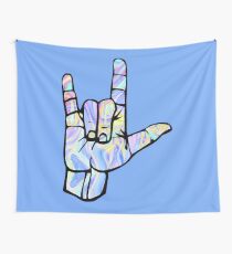 I love you rock on Wall Tapestry
