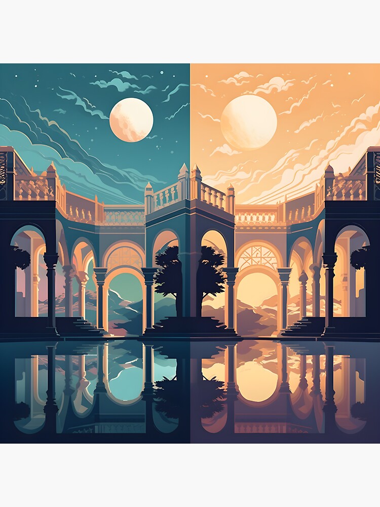 Summer Palace Day and Night | Sticker