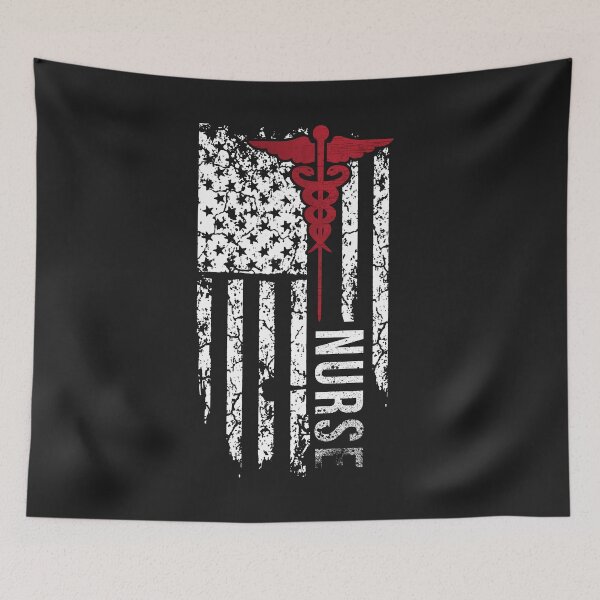 Item preview, American Nurse USA Flag Tee Shirt designed and sold by JameJoyDesigner.
