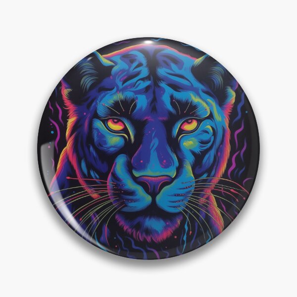 Item preview, Glowing Majesty: The Blacklight Panther designed and sold by Dimps24.