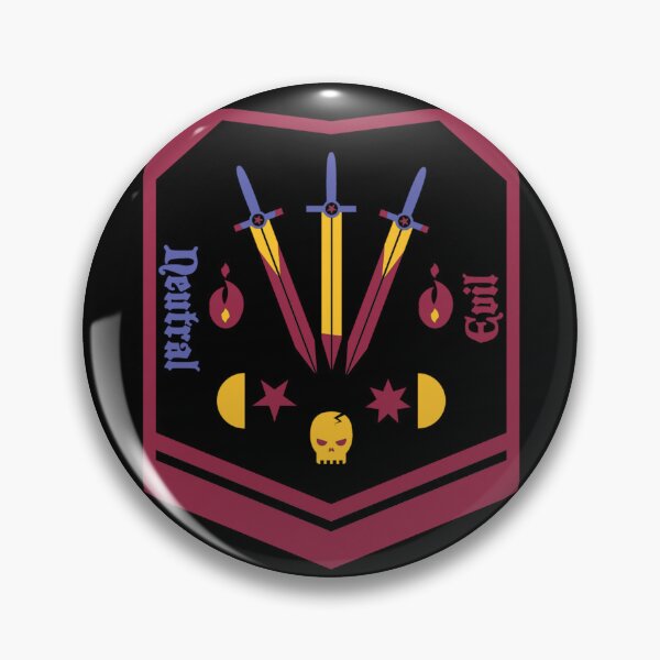 Item preview, Neutral Evil - Character Alignment Black designed and sold by APIProne.
