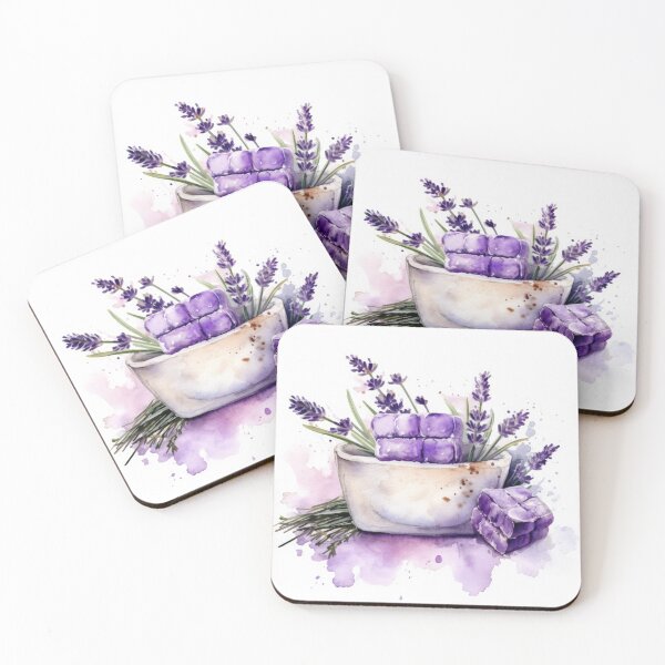 Item preview, Watercolor illustration of lavender flowers designed and sold by LubosChlubny.